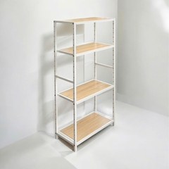 Kệ sắt 4 tầng Enter KG60120-4 60x30x120cm, Kệ đa năng nâng hạ tầng, Kệ sắt tầng gỗ, Giá sắt