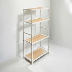 Kệ sắt 4 tầng Enter KG80120-4 80x30x120cm, Kệ đa năng nâng hạ tầng, Kệ sắt tầng gỗ, Giá sắt