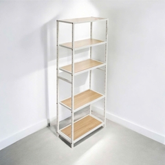 Kệ sắt 5 tầng Enter KG100150-5 100x30x150cm, Kệ đa năng nâng hạ tầng, Kệ sắt tầng gỗ, Giá sắt
