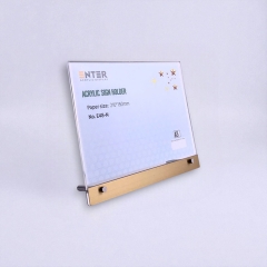 Kệ mica 1 mặt Enter E48-N 210x150mm liên kết bulon A5 ngang, Kệ menu nhà hàng, Standee mica để bàn, Bảng quét mã QR Code