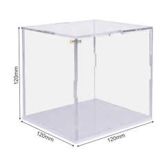 Hộp mica Enter BOX303 120x120x120mm dày 2mm đế 3mm, lắp ráp, Hộp trưng bày mô hình, Hộp mica trong chống bụi