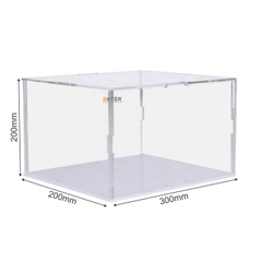 Hộp mica Enter BOX306 300x200x200mm dày 3mm đế 3mm, lắp ráp, Hộp trưng bày mô hình, Hộp mica trong chống bụi
