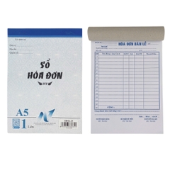 Hóa đơn bán lẻ NY 16x20cm 1 liên 95 tờ A5, Sổ hoá đơn, Phiếu bán hàng, Phiếu tính tiền, Biên lai (10/50)