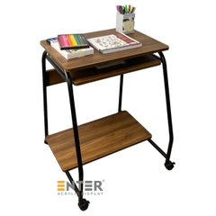 Bàn gỗ di động Enter BG102 60x40x73cm, Bàn máy tính có ngăn kéo để bàn phím, Bàn gỗ đa chức năng