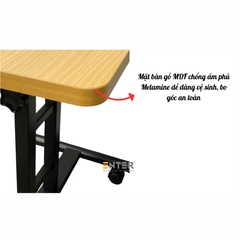 Bàn gỗ di động Enter BG103 60x40cm, Bàn nâng hạ đa năng, Bàn gỗ đa chức năng, Bàn gấp gọn thông minh