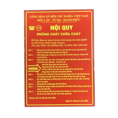 Bảng nội quy và tiêu lệnh PCCC tôn 33x46cm