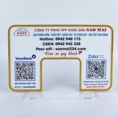Bảng quét mã QR 30x20cm mèo thần tài