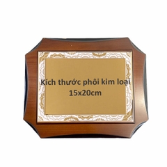 Bảng vinh danh gỗ 22x27cm cao cấp vát góc