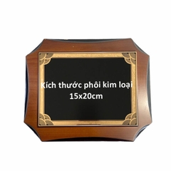 Bảng vinh danh gỗ 22x27cm cao cấp vát góc