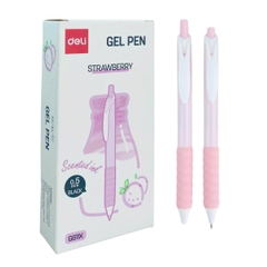 Bút gel mùi thơm Deli G611 đen, Bút nước, Gel pen, Bút mực gel (12/144)