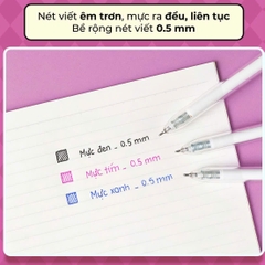 Bút gel TL GeL-071/ Plus tím (10), Bút bi nước, Viết mực nước, Văn phòng phẩm