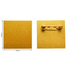 Phôi thẻ tên kim loại BT54 25x25mm vàng (50)