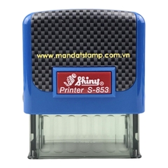 Dấu - Thẻ mực Shiny S853 47x18mm trắng