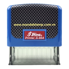 Dấu - Thẻ mực Shiny S854 58x22mm trắng