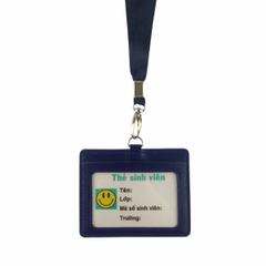 Dây đeo thẻ lụa 1.5cm đầu móc xoay [50] (100)