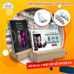 Đế gỗ Enter FG-09 40x30x25mm, Đế gỗ giữ Namecard, Giá đỡ kẹp ảnh mini, Kệ cài bàn đặt tiệc, Chân menu gỗ (20)