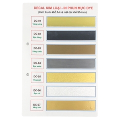 Decal kim loại DC-01 / DC-02 /DC-03 /DC-04 /DC-05 /DC-06 /DC-07 21x30cm A4 (10)