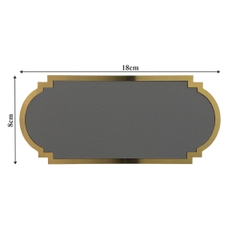 Biển số phòng da BP02 chữ nhật viền inox, Bảng số chung cư, khách sạn, toà nhà