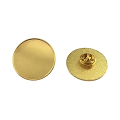 Phôi thẻ tên nhôm BT019 Φ30mm kim K001 vàng [10,100]