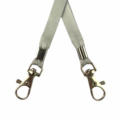 Dây đeo thẻ lụa 1cm đầu móc khóa [50] (100)