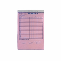 Hóa đơn bán lẻ NY 13x20cm 2 liên 50 bộ (10/100)