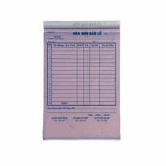 Hóa đơn bán lẻ NY 13x20cm 3 liên 33 bộ có đế (10/100)