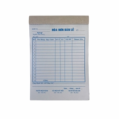 Hóa đơn bán lẻ NY 13x20cm 1 liên  (10/50)