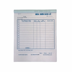 Hóa đơn bán lẻ NY 16x20cm 3 liên 50 bộ không đế A5 (5/60)