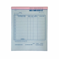 Hóa đơn bán lẻ NY 16x20cm 3 liên 50 bộ không đế A5 (5/60)