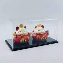 Hộp mica Enter BOX104 10x20x10cm mica dày 2mm, đế đen 5mmx2 chữ nhật nằm, Hộp trưng bày mô hình, Hộp mica trong chống bụi
