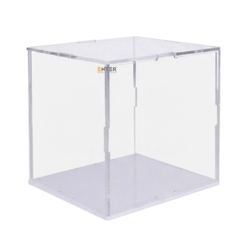 Hộp mica Enter BOX302 100x100x100mm dày 2mm đế 3mm, lắp ráp, Hộp trưng bày mô hình, Hộp mica trong chống bụi