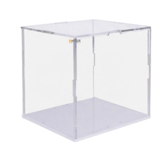 Hộp mica Enter BOX303 120x120x120mm dày 2mm đế 3mm, lắp ráp, Hộp trưng bày mô hình, Hộp mica trong chống bụi