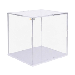 Hộp mica Enter BOX304 150x150x150mm dày 2mm đế 3mm, lắp ráp, Hộp trưng bày mô hình, Hộp mica trong chống bụi