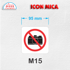 Icon mica 95x95mm trắng