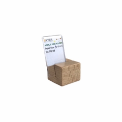 Kệ mica 1 mặt đế gỗ Enter FG-08 30x35mm, Kệ thông tin sản phẩm, Standee mica để bàn, Bảng quét mã QR Code (20)