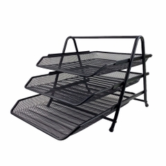 Kệ hồ sơ 3 tầng lưới Toppoint HY62001A, Kệ rổ, Kệ đựng hồ sơ