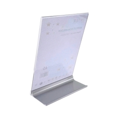 Kệ mica 1 mặt Enter E53 150x210mm đế nhôm A5 đứng
