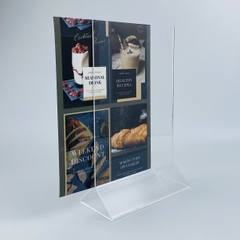 Kệ mica 2 mặt Enter E04 100x210mm chân tam giác, Kệ menu nhà hàng, Standee mica để bàn, Bảng quét mã QR Code (20)