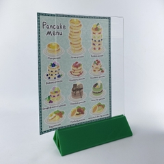Kệ mica 2 mặt Enter E10-A 100x150mm đế lùa uốn chân chữ A, Kệ menu nhà hàng, Standee mica để bàn, Bảng quét mã QR Code