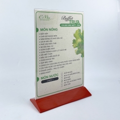 Kệ mica 2 mặt Enter E19 100x180mm đế màu, Kệ menu nhà hàng, Standee mica để bàn, Bảng quét mã QR Code (20)