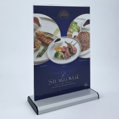Kệ mica 2 mặt Enter E31 100x180mm đế nhôm, Kệ menu nhà hàng, Standee mica để bàn, Bảng quét mã QR Code (20)