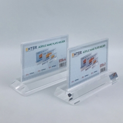 Kệ mica 2 mặt Enter E17A 15x8.5cm đế 17x5.5cm dày 20mm, Biển chức danh quân đội, Kệ chức vụ (10)