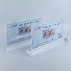 Kệ mica 2 mặt Enter E17B 26x12cm đế mica 29x5.5cm dày 20mm, Biển chức danh quân đội, Kệ chức vụ (10)