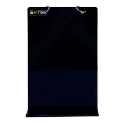 Kệ mica để bàn có khoen bật treo Enter E45 150x210mm A5, Kệ menu nhà hàng khoen lật quảng cáo, Standee mica để bàn, Bảng quét mã QR Code