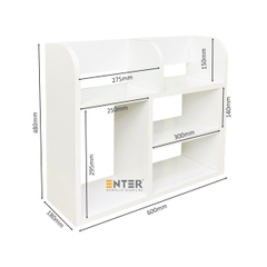 Kệ sách để bàn gỗ Enter KG506 60x18x48cm, Giá sách để bàn, Kệ gỗ đa năng