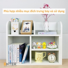 Kệ sách để bàn gỗ Enter KG506 60x18x48cm, Giá sách để bàn, Kệ gỗ đa năng