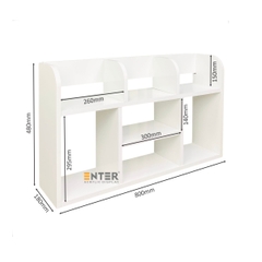 Kệ sách để bàn gỗ Enter KG507 80x18x48cm, Giá sách để bàn, Kệ gỗ đa năng