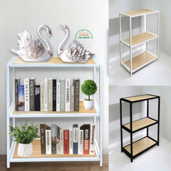 Kệ sắt 3 tầng Enter KG10090-3 100x30x90cm, Kệ đa năng nâng hạ tầng, Kệ sắt tầng gỗ, Giá sắt