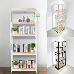 Kệ sắt 5 tầng Enter KG60150-5 60x30x150cm, Kệ đa năng nâng hạ tầng, Kệ sắt tầng gỗ, Giá sắt