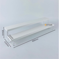 Kệ trưng bày Enter TB214 2 tầng 400x112x83mm, Kệ bậc thang để bàn, Kệ trưng bày nước hoa, mô hình